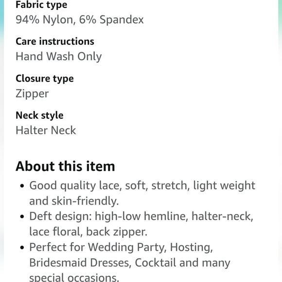 NWT Women's Dressystar Halter Lace Cocktail Party Dress - Picture 14 of 14